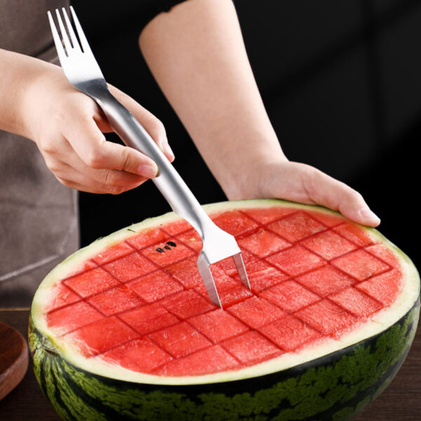 2 In 1 Watermelon Stainless Steel Fork & Slicer - Image 7