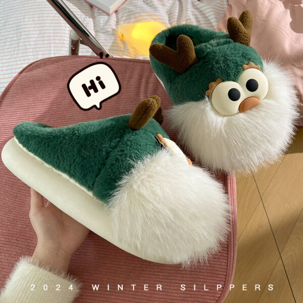 Cute Cartoon Christmas Deer Home Slippers for Girls and Women - Image 10