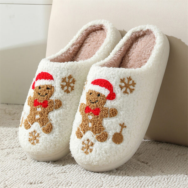 Christmas Snowflake Gingerbread Indoor Non-slip Slippers - Image 3