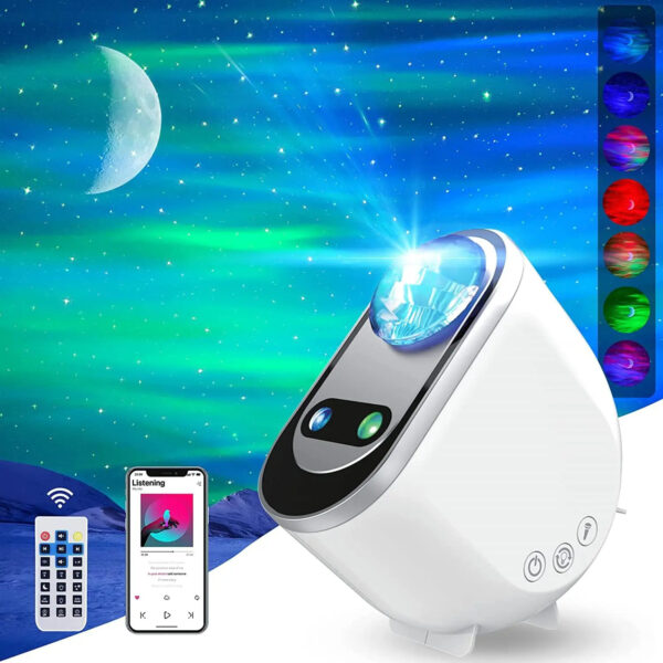 Aurora Borealis & Galaxy Stars LED Projector with Sleep-Assistant Music - Image 4