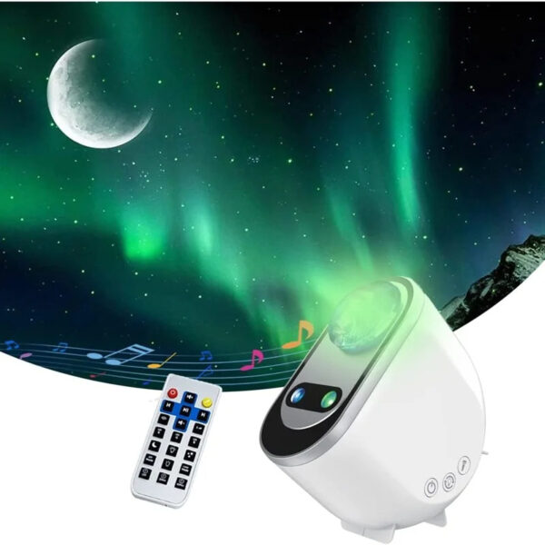 Aurora Borealis & Galaxy Stars LED Projector with Sleep-Assistant Music - Image 2