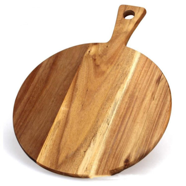 Handcrafted Round or Rectangular Acacia Wood Chopping / Pizza Board - Image 6