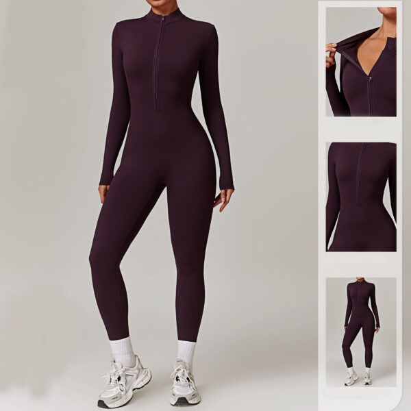 Warm, Breathable and Long-Sleeved yoga / Sports Jumpsuit - Image 9