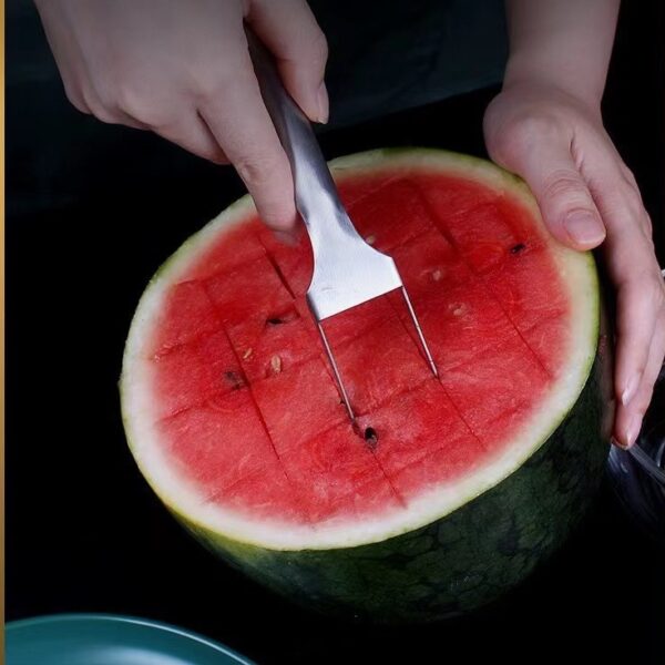 2 In 1 Watermelon Stainless Steel Fork & Slicer - Image 3