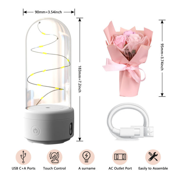 Creative 2 In 1 Flower Bouquet LED Light with Bluetooth-Compatible Speaker - Image 10