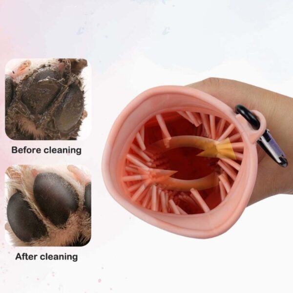 2 In 1 Pet Soft Paw Cleaner Cup & Brush for Cats and Dogs - Image 5