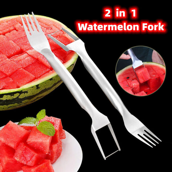 2 In 1 Watermelon Stainless Steel Fork & Slicer