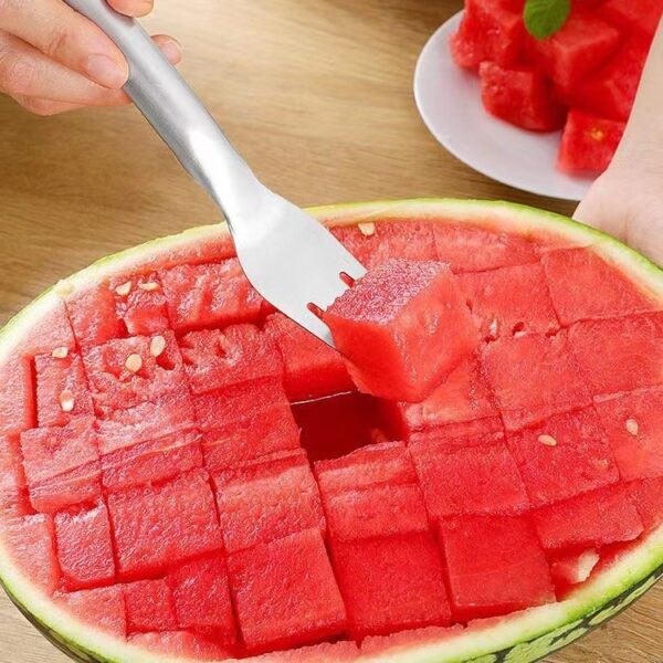 2 In 1 Watermelon Stainless Steel Fork & Slicer - Image 4