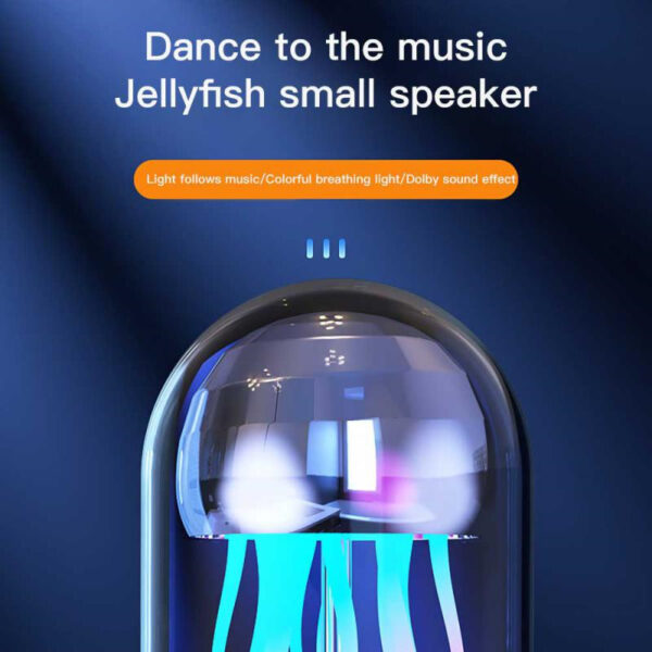 Creative 3in1 Colorful Jellyfish Lamp with Clock & Bluetooth-Compatible Speaker - Image 7