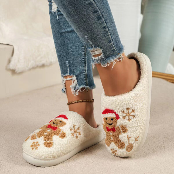 Christmas Snowflake Gingerbread Indoor Non-slip Slippers - Image 2