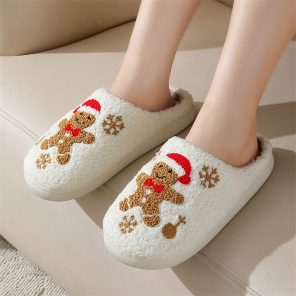 Christmas Snowflake Gingerbread Indoor Non-slip Slippers - Image 4