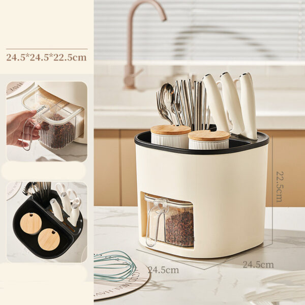 Multifunctional Large-Capacity Cutlery / Kitchen Tools & Food Storage - Image 3