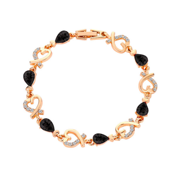 Fashion Heart-shaped Bracelet With Rhinestones - Image 5