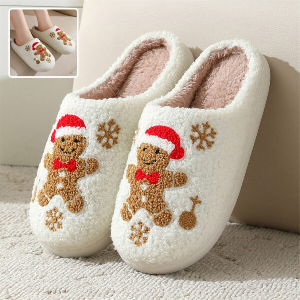 Christmas Snowflake Gingerbread Indoor Non-slip Slippers