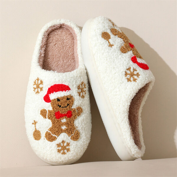 Christmas Snowflake Gingerbread Indoor Non-slip Slippers - Image 7