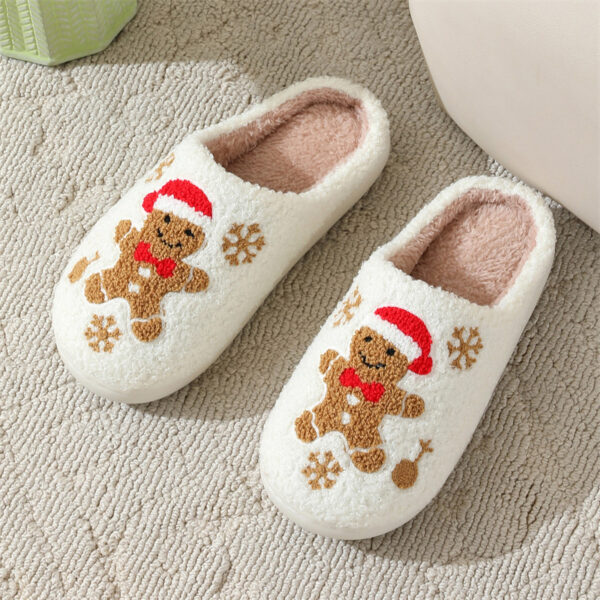 Christmas Snowflake Gingerbread Indoor Non-slip Slippers - Image 8