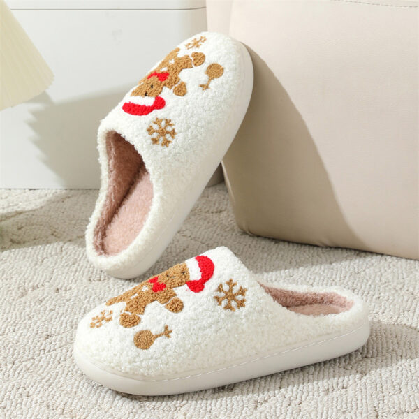 Christmas Snowflake Gingerbread Indoor Non-slip Slippers - Image 5