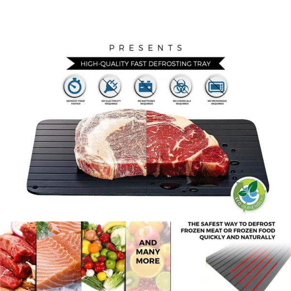 Fast Defrosting Aluminum Tray for Frozen Meat and Fish - Image 9