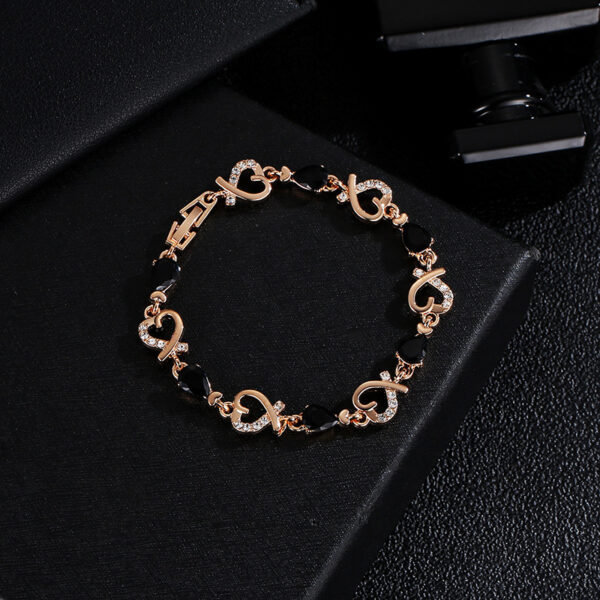 Fashion Heart-shaped Bracelet With Rhinestones - Image 7