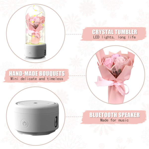 Creative 2 In 1 Flower Bouquet LED Light with Bluetooth-Compatible Speaker - Image 2