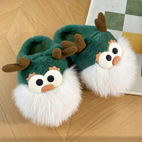 Cute Cartoon Christmas Deer Home Slippers for Girls and Women - Image 4