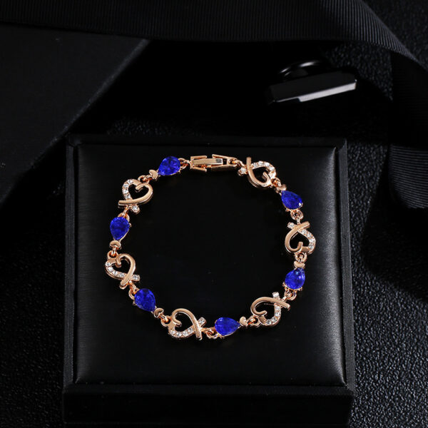 Fashion Heart-shaped Bracelet With Rhinestones - Image 6