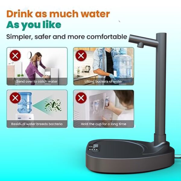 Portable & Rechargeable Automatic Water Dispenser with Adjustable-Height Stand - Image 2