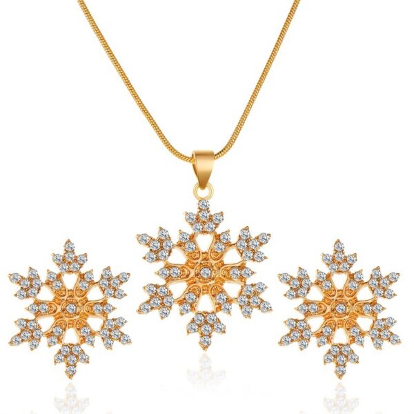 3pcs Wonderful Snowflake Necklace & Earrings Set - Image 4