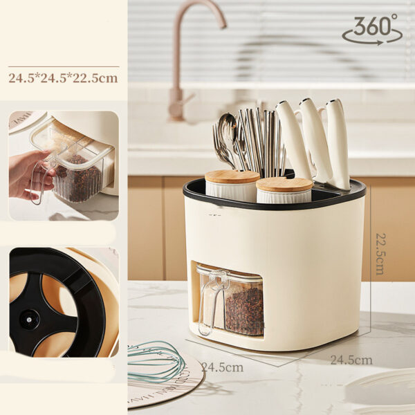 Multifunctional Large-Capacity Cutlery / Kitchen Tools & Food Storage - Image 2