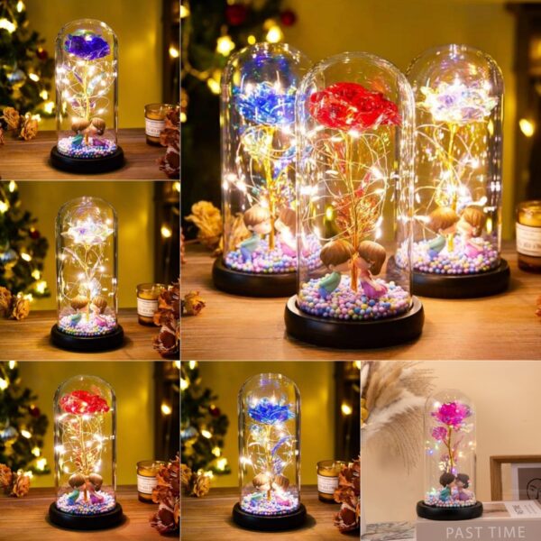 Flower in Glass Bedroom LED Light